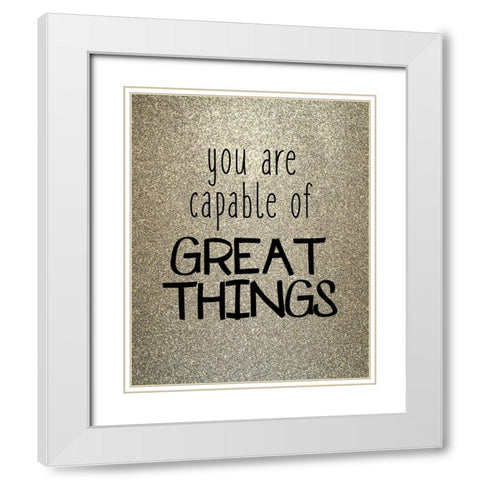 Great Things White Modern Wood Framed Art Print with Double Matting by Kimberly, Allen