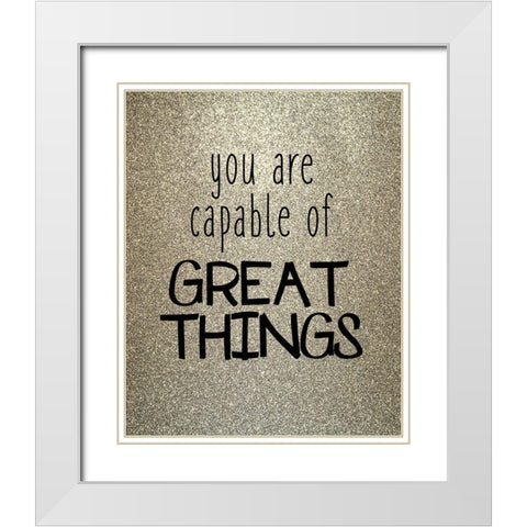 Great Things White Modern Wood Framed Art Print with Double Matting by Kimberly, Allen