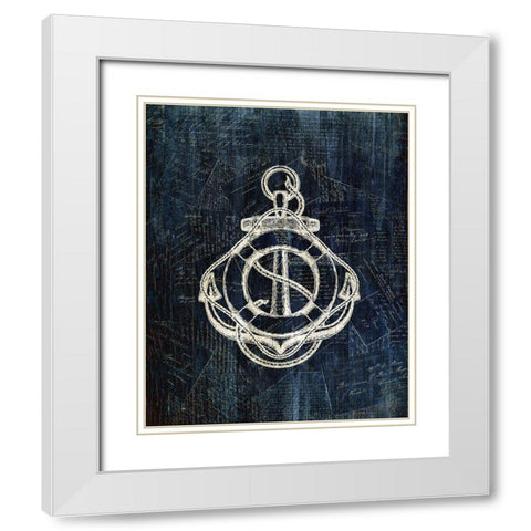 Inverted Anchors Away 3 White Modern Wood Framed Art Print with Double Matting by Kimberly, Allen