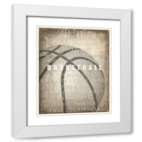Sports a Way of Life 1 White Modern Wood Framed Art Print with Double Matting by Kimberly, Allen