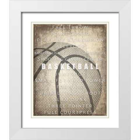 Sports a Way of Life 1 White Modern Wood Framed Art Print with Double Matting by Kimberly, Allen
