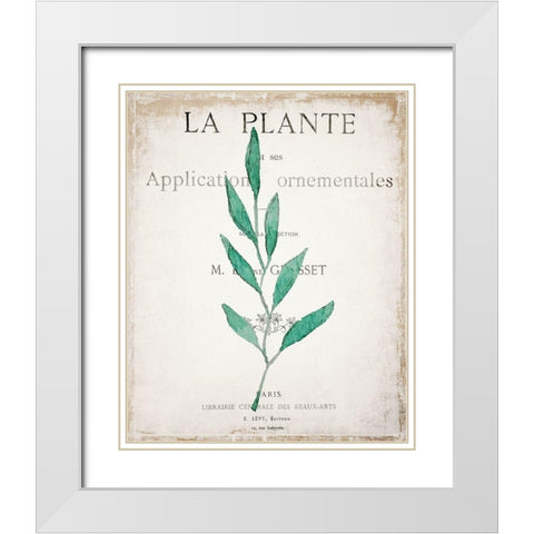 Botanical Pages 1 White Modern Wood Framed Art Print with Double Matting by Kimberly, Allen