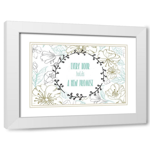Beginnings 2 White Modern Wood Framed Art Print with Double Matting by Kimberly, Allen