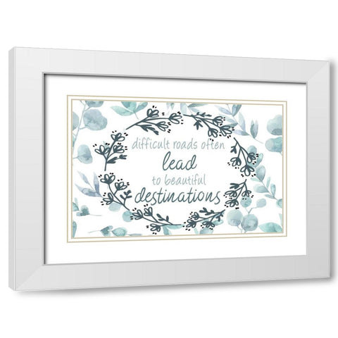 Change 3 White Modern Wood Framed Art Print with Double Matting by Kimberly, Allen