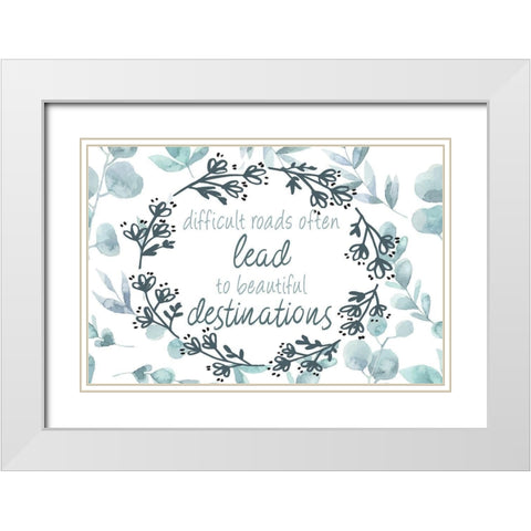 Change 3 White Modern Wood Framed Art Print with Double Matting by Kimberly, Allen
