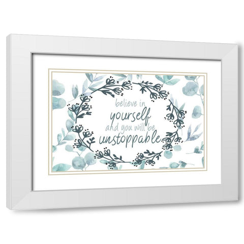 Change 4 White Modern Wood Framed Art Print with Double Matting by Kimberly, Allen