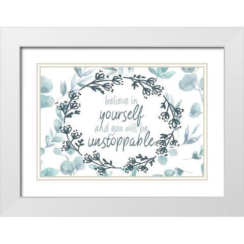 Change 4 White Modern Wood Framed Art Print with Double Matting by Kimberly, Allen