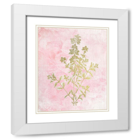 Botanical Pink 2 White Modern Wood Framed Art Print with Double Matting by Kimberly, Allen