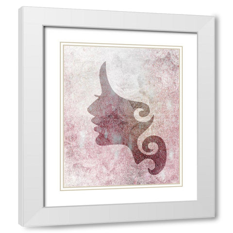 Silhouette 2 White Modern Wood Framed Art Print with Double Matting by Kimberly, Allen