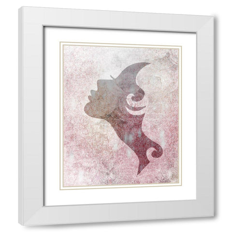 Silhouette 3 White Modern Wood Framed Art Print with Double Matting by Kimberly, Allen