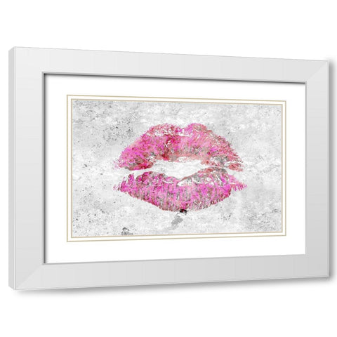 Shades of Lipstick 2 White Modern Wood Framed Art Print with Double Matting by Kimberly, Allen