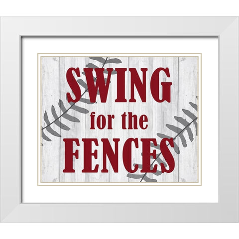 Swing White Modern Wood Framed Art Print with Double Matting by Kimberly, Allen