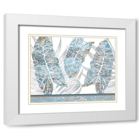 Frosted Blue 3 White Modern Wood Framed Art Print with Double Matting by Kimberly, Allen