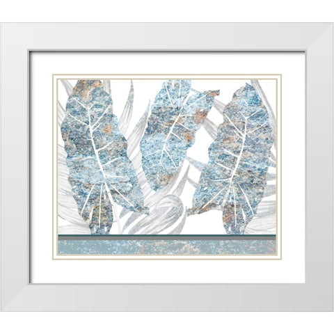 Frosted Blue 3 White Modern Wood Framed Art Print with Double Matting by Kimberly, Allen