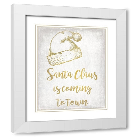 Christmas Jingle 1 White Modern Wood Framed Art Print with Double Matting by Kimberly, Allen