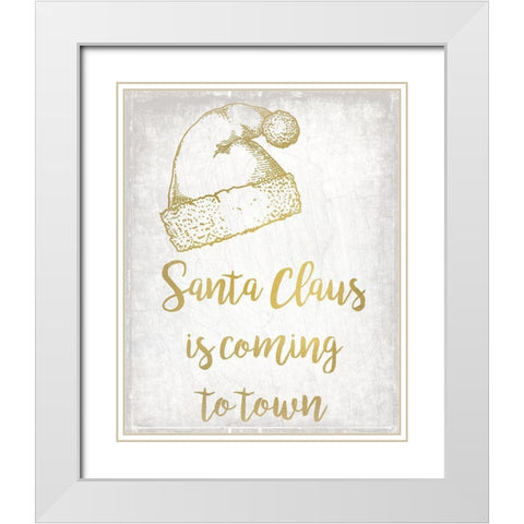 Christmas Jingle 1 White Modern Wood Framed Art Print with Double Matting by Kimberly, Allen