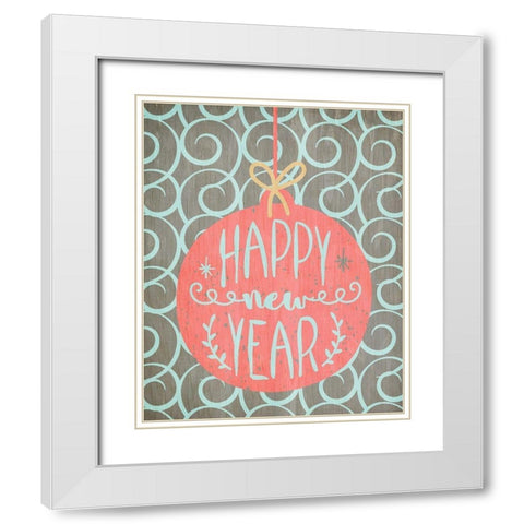Merry and Bright 5 White Modern Wood Framed Art Print with Double Matting by Kimberly, Allen