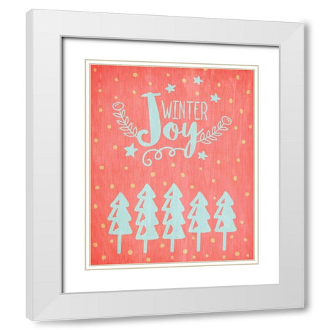 Merry and Bright 4 White Modern Wood Framed Art Print with Double Matting by Kimberly, Allen