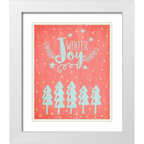 Merry and Bright 4 White Modern Wood Framed Art Print with Double Matting by Kimberly, Allen