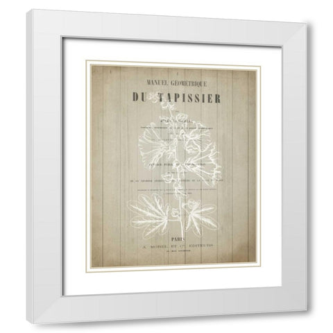 No 1 Floral Page White Modern Wood Framed Art Print with Double Matting by Allen, Kimberly
