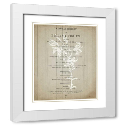 No 2 Floral Page White Modern Wood Framed Art Print with Double Matting by Allen, Kimberly