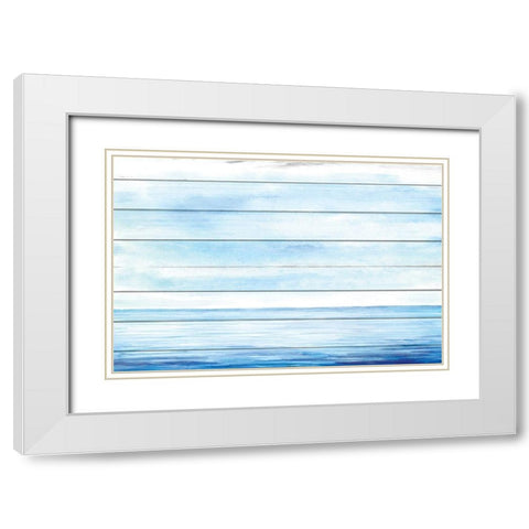 Waterscape White Modern Wood Framed Art Print with Double Matting by Kimberly, Allen