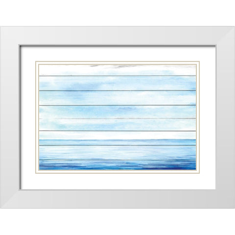 Waterscape White Modern Wood Framed Art Print with Double Matting by Kimberly, Allen