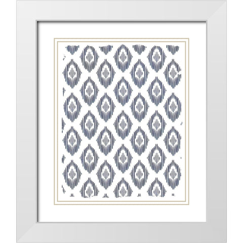 In Blue 1 White Modern Wood Framed Art Print with Double Matting by Allen, Kimberly
