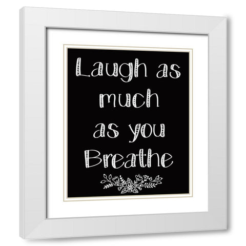 As Much 1 White Modern Wood Framed Art Print with Double Matting by Kimberly, Allen