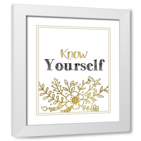 Know 1 White Modern Wood Framed Art Print with Double Matting by Kimberly, Allen