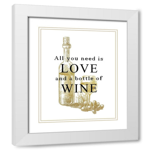 All You Need White Modern Wood Framed Art Print with Double Matting by Kimberly, Allen