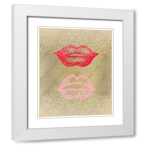Shades 1 White Modern Wood Framed Art Print with Double Matting by Kimberly, Allen