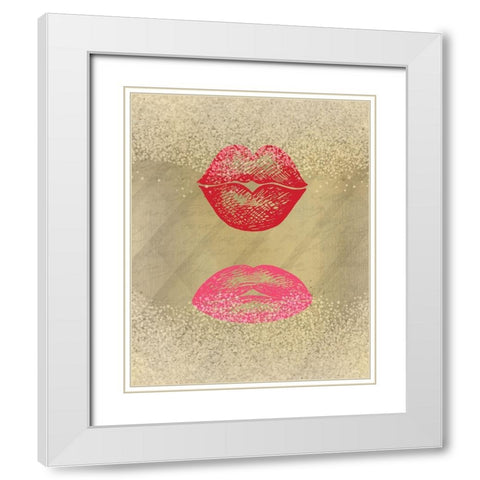 Shades 2  White Modern Wood Framed Art Print with Double Matting by Kimberly, Allen