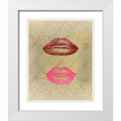 Shades 3 White Modern Wood Framed Art Print with Double Matting by Kimberly, Allen