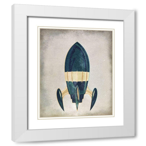 To Space 1 White Modern Wood Framed Art Print with Double Matting by Allen, Kimberly