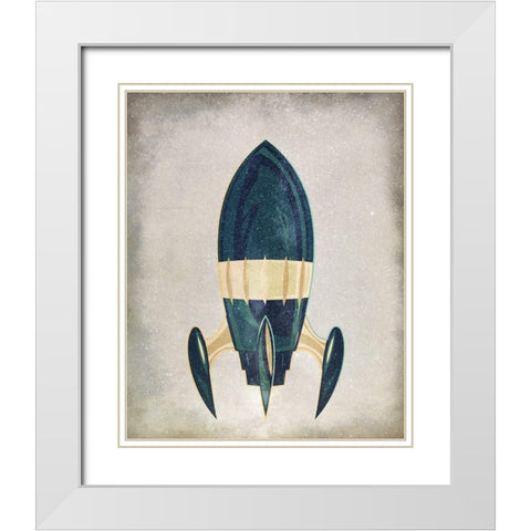 To Space 1 White Modern Wood Framed Art Print with Double Matting by Allen, Kimberly