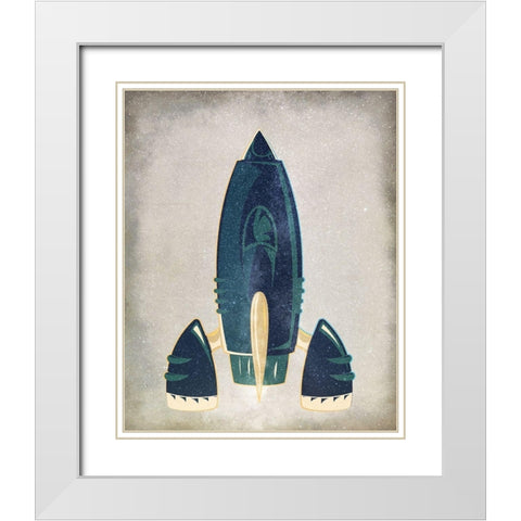 To Space 2 White Modern Wood Framed Art Print with Double Matting by Allen, Kimberly