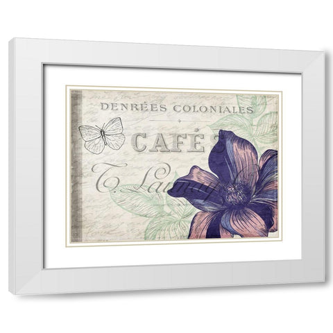 Lilac 1 White Modern Wood Framed Art Print with Double Matting by Kimberly, Allen