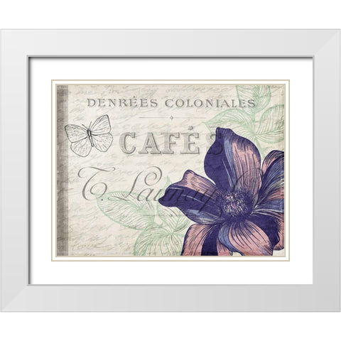 Lilac 1 White Modern Wood Framed Art Print with Double Matting by Kimberly, Allen