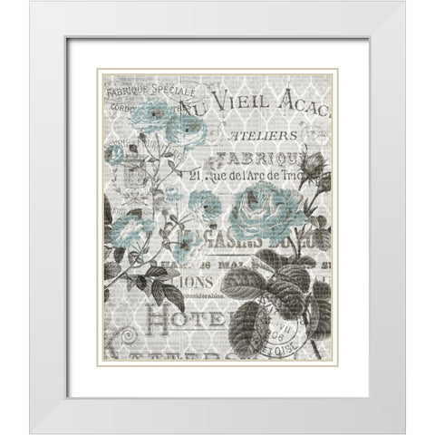 Paris Country 3 White Modern Wood Framed Art Print with Double Matting by Kimberly, Allen
