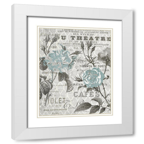 Paris Country 4 White Modern Wood Framed Art Print with Double Matting by Kimberly, Allen