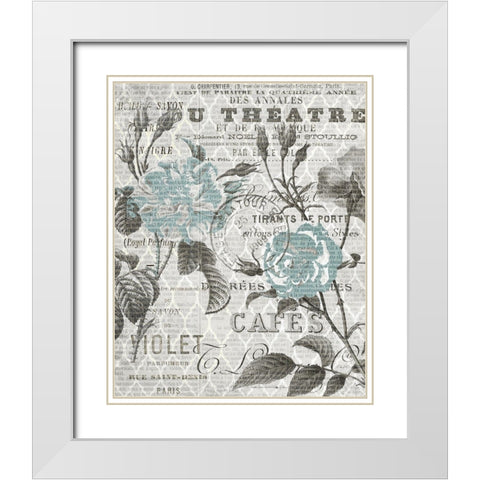 Paris Country 4 White Modern Wood Framed Art Print with Double Matting by Kimberly, Allen