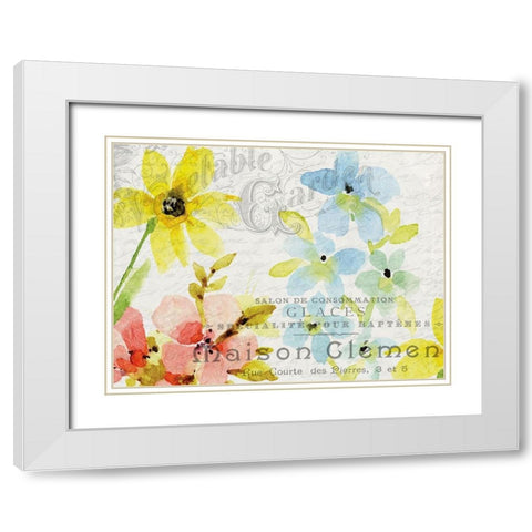 Spring Blooms 2 White Modern Wood Framed Art Print with Double Matting by Kimberly, Allen