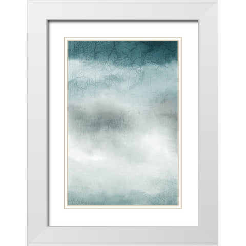 Colors of the Sea White Modern Wood Framed Art Print with Double Matting by Allen, Kimberly