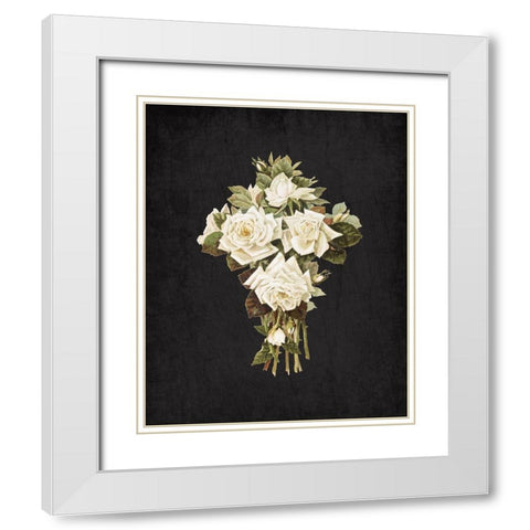 Roses on Black 3 White Modern Wood Framed Art Print with Double Matting by Kimberly, Allen