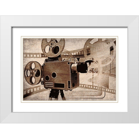 Film White Modern Wood Framed Art Print with Double Matting by Kimberly, Allen