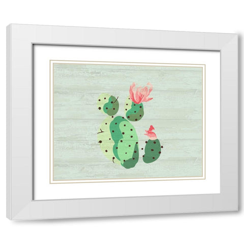 Cacti 2 White Modern Wood Framed Art Print with Double Matting by Kimberly, Allen