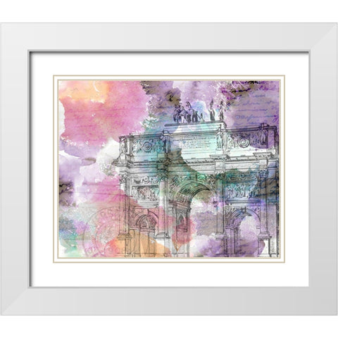 Watercolor Travel 2 White Modern Wood Framed Art Print with Double Matting by Kimberly, Allen