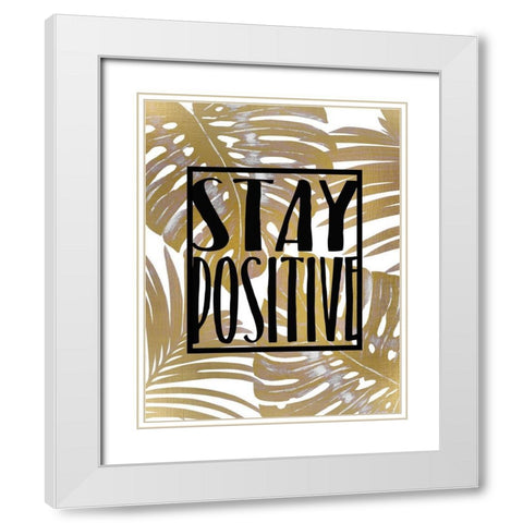 Positive B White Modern Wood Framed Art Print with Double Matting by Kimberly, Allen