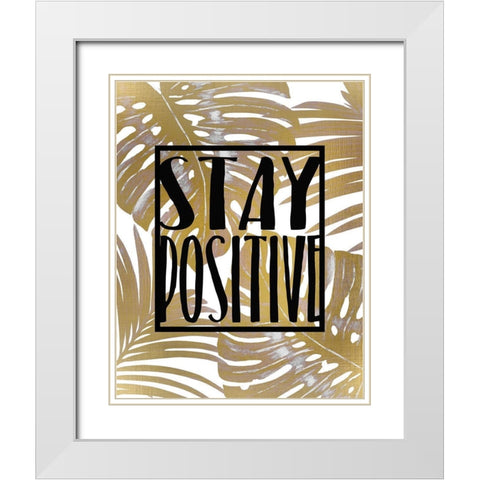 Positive B White Modern Wood Framed Art Print with Double Matting by Kimberly, Allen